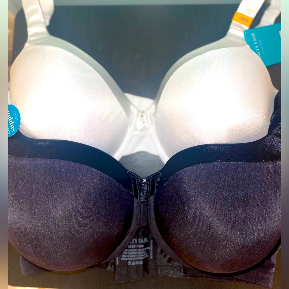 TWO NWT Vanity Fair bras. Never work. Size 38DD.